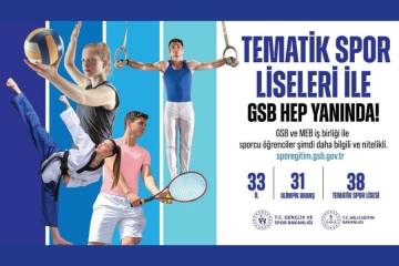 Tematik spor liseleri ile GSB hep yanında